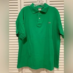 Kelly Green Mens Lacoste Polo Pique Shirt Size 7 XL VGUC